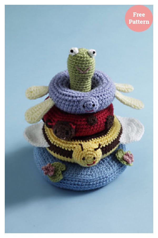 Pond Friends Stacking Toy Free Crochet Pattern