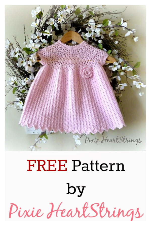 Pretty Pink Baby Dress Free Crochet Pattern 