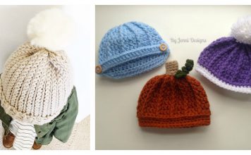 Ribbed Hat Free Crochet Pattern