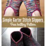 Simple Garter Stitch Slippers Free knitting Pattern