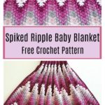 Spiked Ripple Baby Blanket Free Crochet Pattern