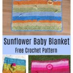 Sunflower Baby Blanket Free Crochet Pattern