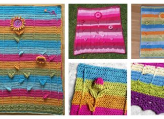 Sunflower Baby Blanket Free Crochet Pattern