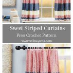 Sweet Striped Curtains Free Crochet Pattern