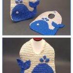The Blue Whale Baby Bib Free Crochet Pattern and Video Tutorial