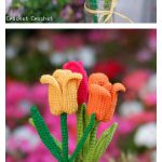 Tulip Flower Free Crochet Pattern and Video Tutorial