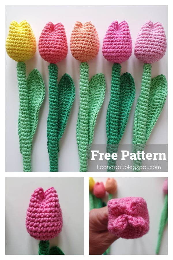 Tulips Flower Free Crochet Pattern