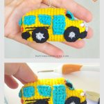 Amigurumi School Bus Keychain Free Crochet Pattern