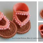 Baby Beaded  Sandals Free Crochet Pattern and Video Tutorial