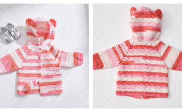 Baby Bear Hoodie Sweater Free Crochet Pattern