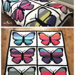 Butterfly Graphgan Afghan Blanket Free Crochet Pattern
