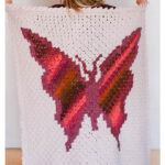 C2C Butterfly Blanket Free Crochet Pattern