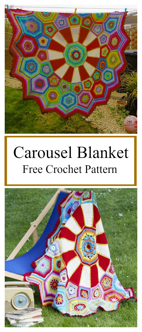 Carousel Blanket Free Crochet Pattern 