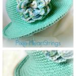 Chemo Sun Hat with Flower Free Crochet Pattern