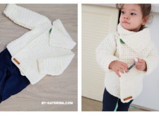 Children Snowdrop Cardigan Sweater Free Crochet Pattern