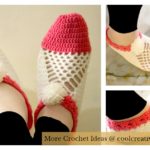 Cluster Slippers Free Crochet Pattern and Video Tutorial