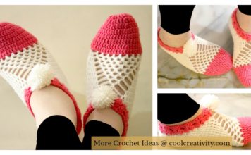 Cluster Slippers Free Crochet Pattern and Video Tutorial