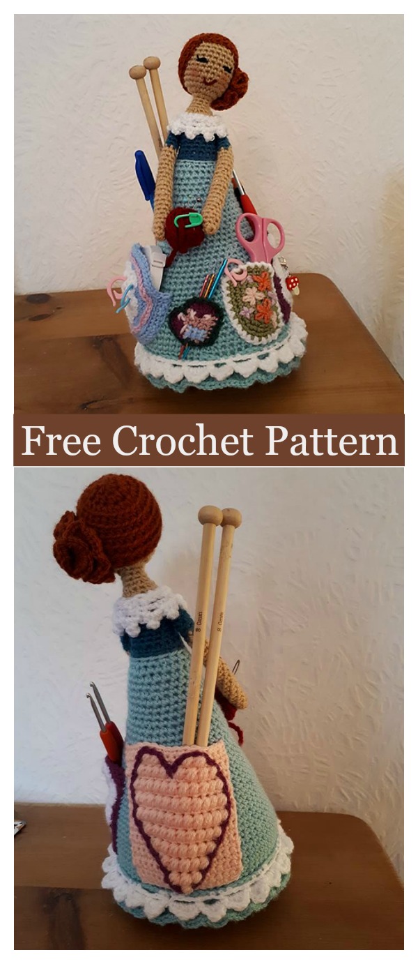Crafter Doll Organizer Free Crochet Pattern