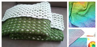Double Sided Baby Shell Blanket Free Crochet Pattern