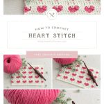 Easy Heart Stitch Free Crochet Pattern and Video Tutorial