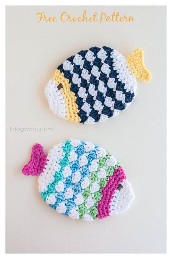 Fish Scrubbie Washcloths Free Crochet Pattern 