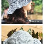 Floppy Shell Brim Sun Hat Free Crochet Pattern