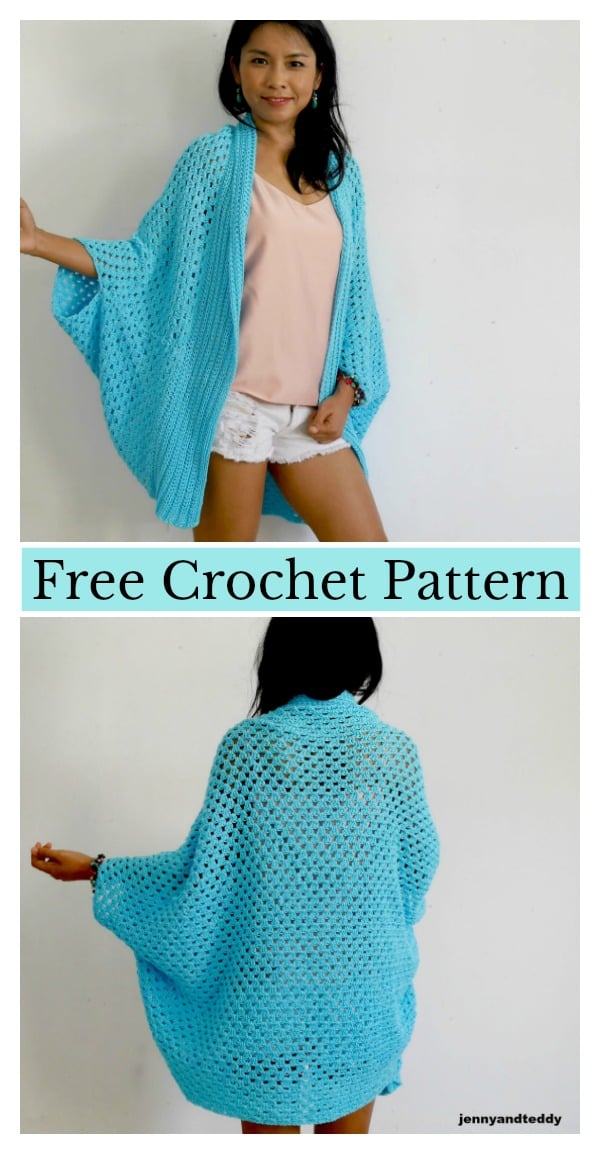 Granny Stitch Easy Cardigan Free Crochet Pattern