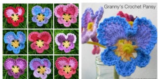 Granny’s Pansy Free Crochet Pattern