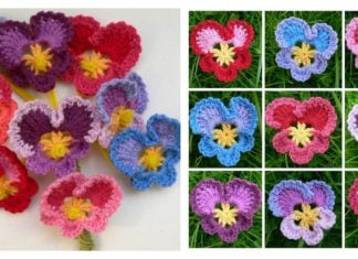 Granny’s Pansy Free Crochet Pattern