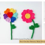 Heart Flowers Free Crochet Pattern