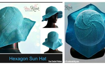 Hexagon Sun Hat Free Crochet Pattern