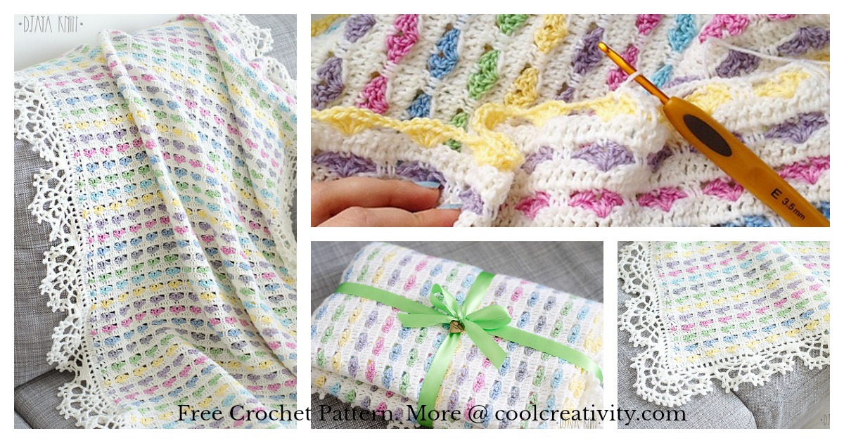 I Love Scraps Afghan Baby Blanket Free Crochet Pattern