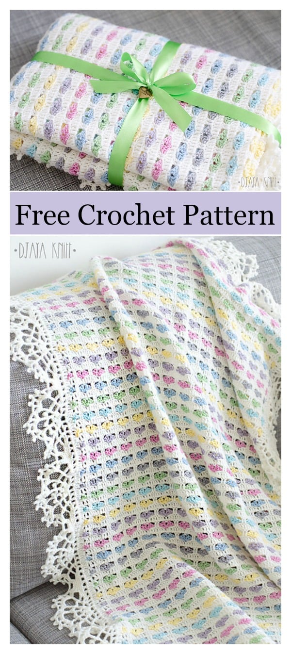 I Love Scraps Afghan Baby Blanket Free Crochet Pattern