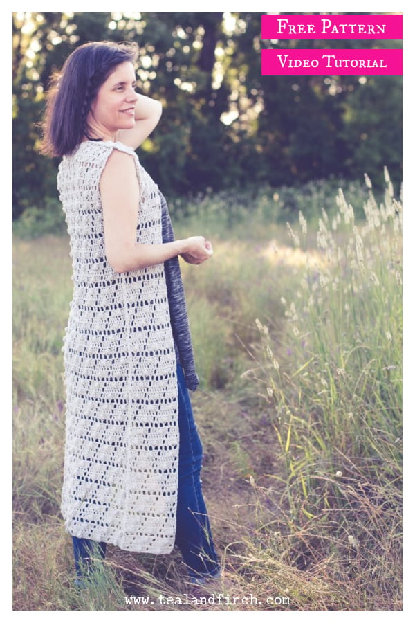 Lace Summer Pop Vest Free Crochet Pattern and Video Tutorial 