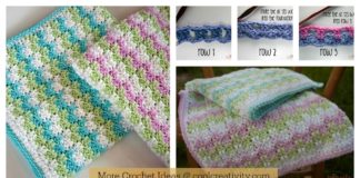 Leaping Stripes and Blocks Blanket Free Crochet Pattern and Video Tutorial