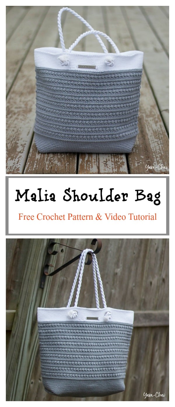 Malia Shoulder Bag Free Crochet Pattern and Video Tutorial