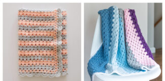 Modern Granny Baby Blanket Free Crochet Pattern