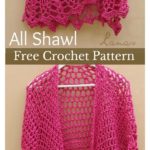 Pineapple Stitch All Shawl Free Crochet Pattern