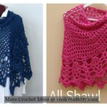 Pineapple Stitch All Shawl Free Crochet Pattern