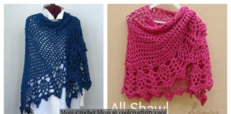 Pineapple Stitch All Shawl Free Crochet Pattern