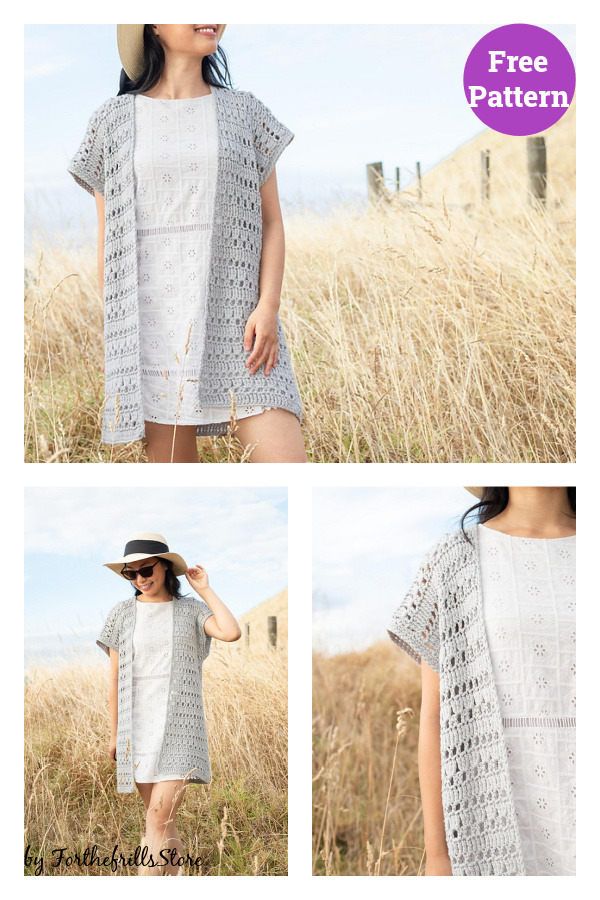 Short Sleeve Summer Cardigan Free Crochet Pattern