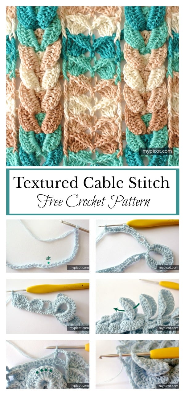 Textured Cable Stitch Free Crochet Pattern