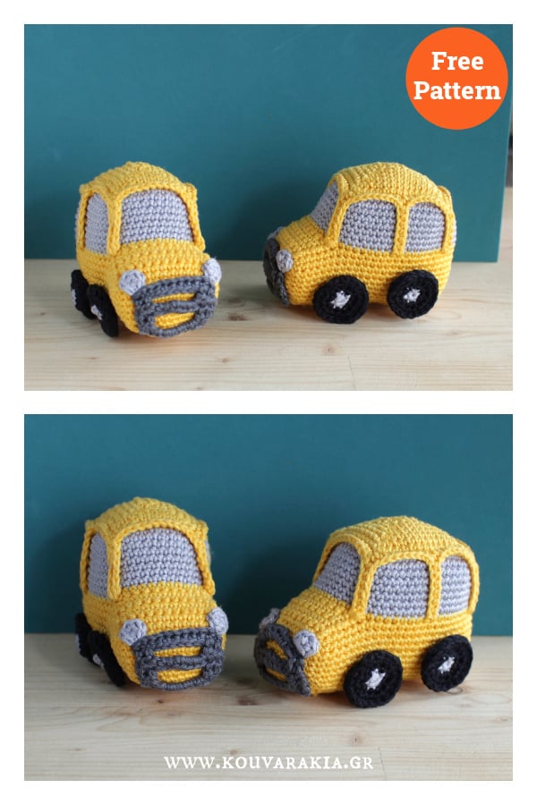 Vehicle Amigurumi School Bus Free Crochet Pattern