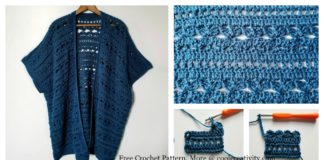 Water's Edge Kimono Cardigan Free Crochet Pattern