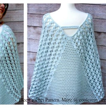 Whimsical Waves Poncho Free Crochet Pattern and Video Tutorial