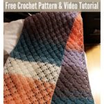 Wrap me in Diamonds Scarf Free Crochet Pattern and Video Tutorial