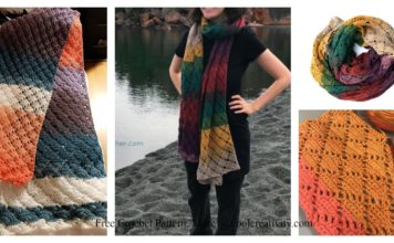 Wrap me in Diamonds Scarf Free Crochet Pattern and Video Tutorial
