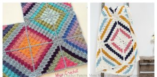 C2C Cedar River Blanket Free Crochet Pattern