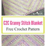 C2C Granny Stitch Blanket Free Crochet Pattern