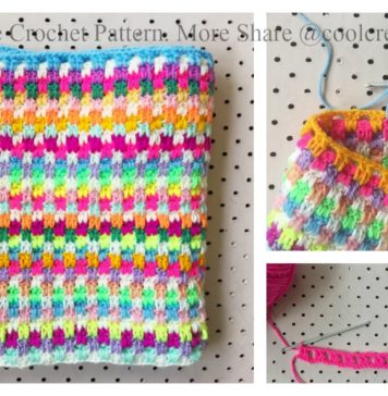 Leaping Stripes and Blocks Blanket Free Crochet Pattern